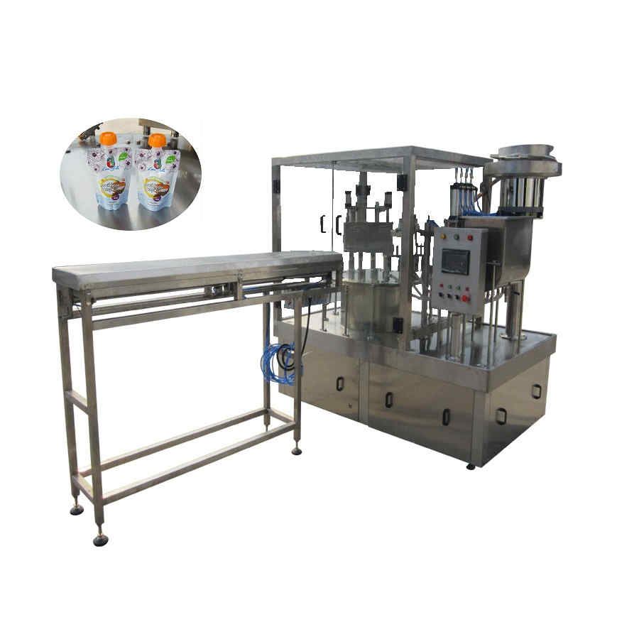 ZLD-4A Automatic doypack pouch filling capping machine for special caps